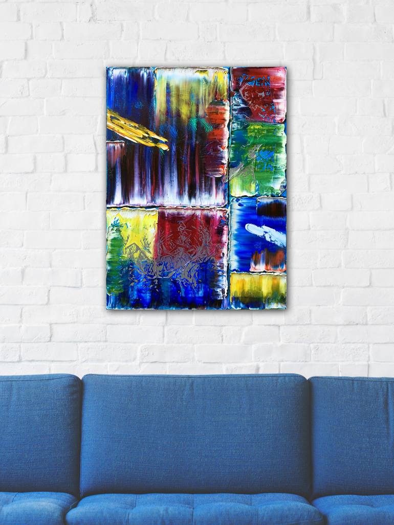 Original Abstract Expressionism Abstract Mixed Media by Preston M Smith Pms