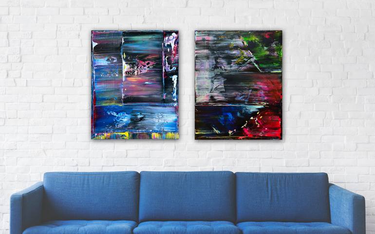 Original Abstract Expressionism Abstract Painting by Preston M Smith Pms