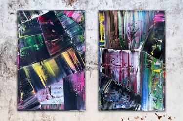 Original Abstract Expressionism Abstract Paintings by Preston M Smith PMS