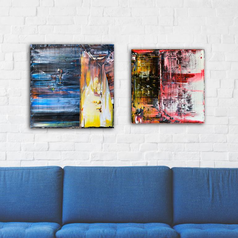 Original Abstract Expressionism Abstract Painting by Preston M Smith Pms