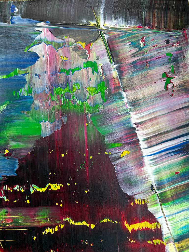 Original Abstract Expressionism Abstract Painting by Preston M Smith Pms