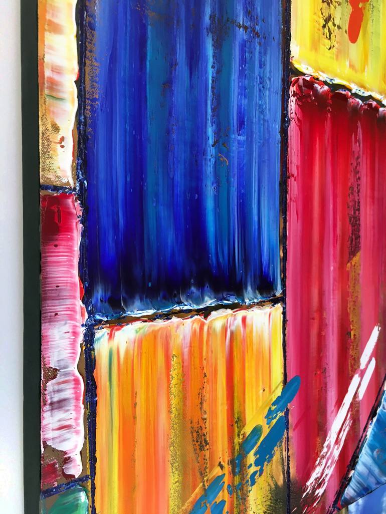 Original Abstract Expressionism Abstract Painting by Preston M Smith Pms