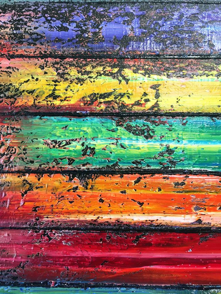 Original Abstract Expressionism Abstract Painting by Preston M Smith Pms