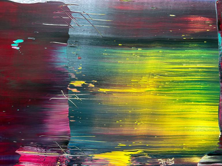 Original Abstract Expressionism Abstract Painting by Preston M Smith Pms