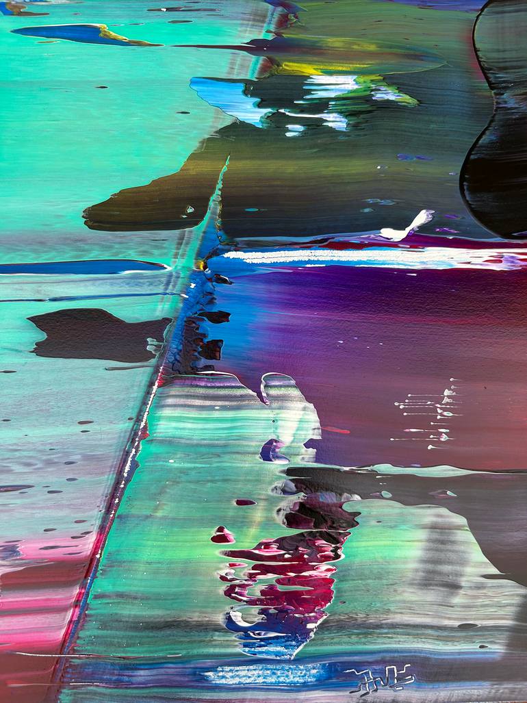 Original Abstract Expressionism Abstract Painting by Preston M Smith Pms