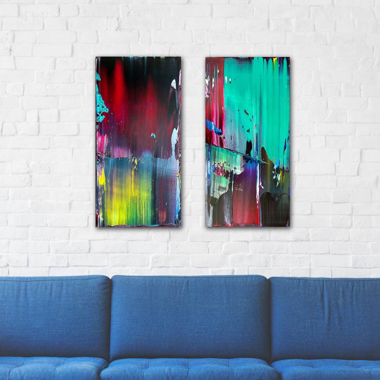 Original Abstract Expressionism Abstract Painting by Preston M Smith Pms