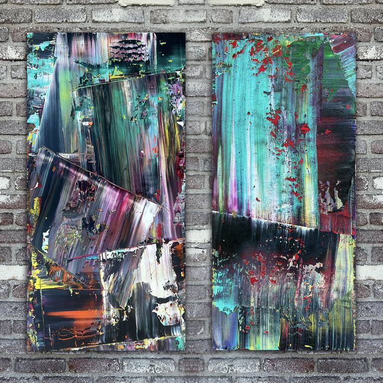 Original Abstract Expressionism Abstract Paintings by Preston M Smith Pms