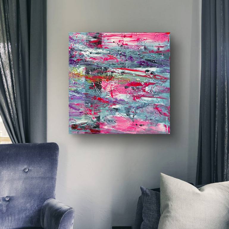 Original Abstract Expressionism Abstract Painting by Preston M Smith Pms
