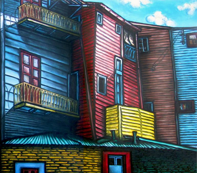 Original Pop Art Cities Painting by Preston M Smith Pms