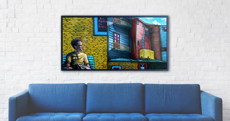 Original Pop Art Cities Painting by Preston M Smith Pms