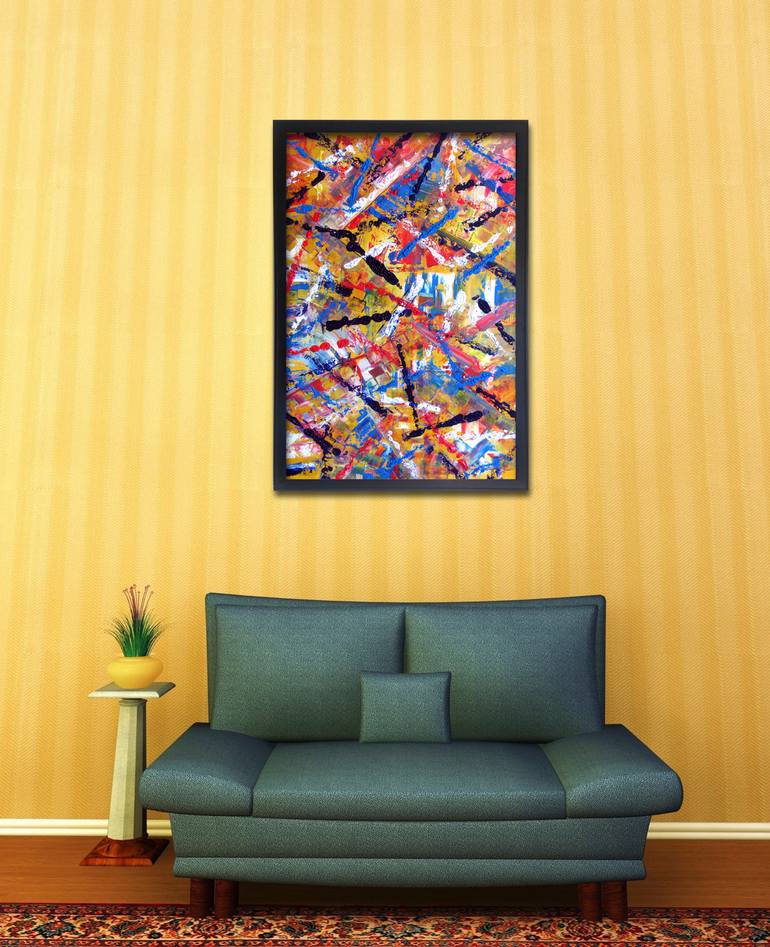 Original Abstract Expressionism Abstract Painting by Preston M Smith Pms