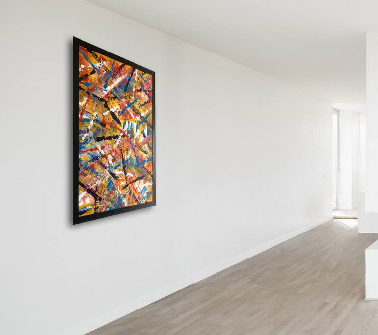 Original Abstract Expressionism Abstract Painting by Preston M Smith Pms