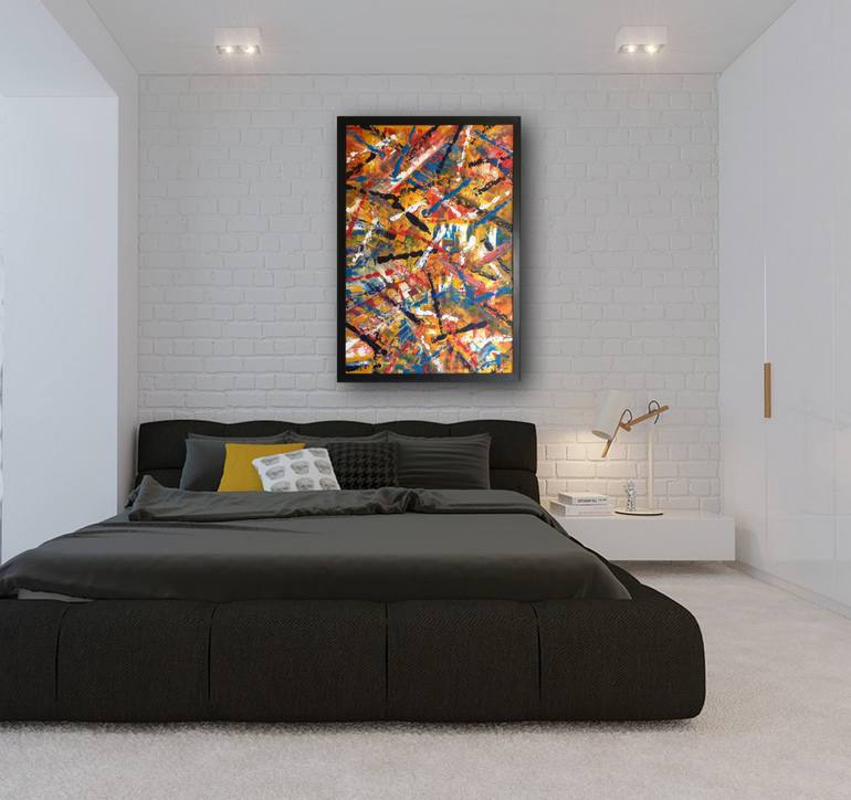 Original Abstract Expressionism Abstract Painting by Preston M Smith Pms