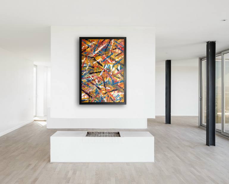 Original Abstract Expressionism Abstract Painting by Preston M Smith Pms