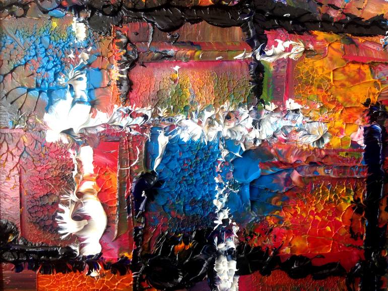 Original Abstract Expressionism Abstract Painting by Preston M Smith Pms