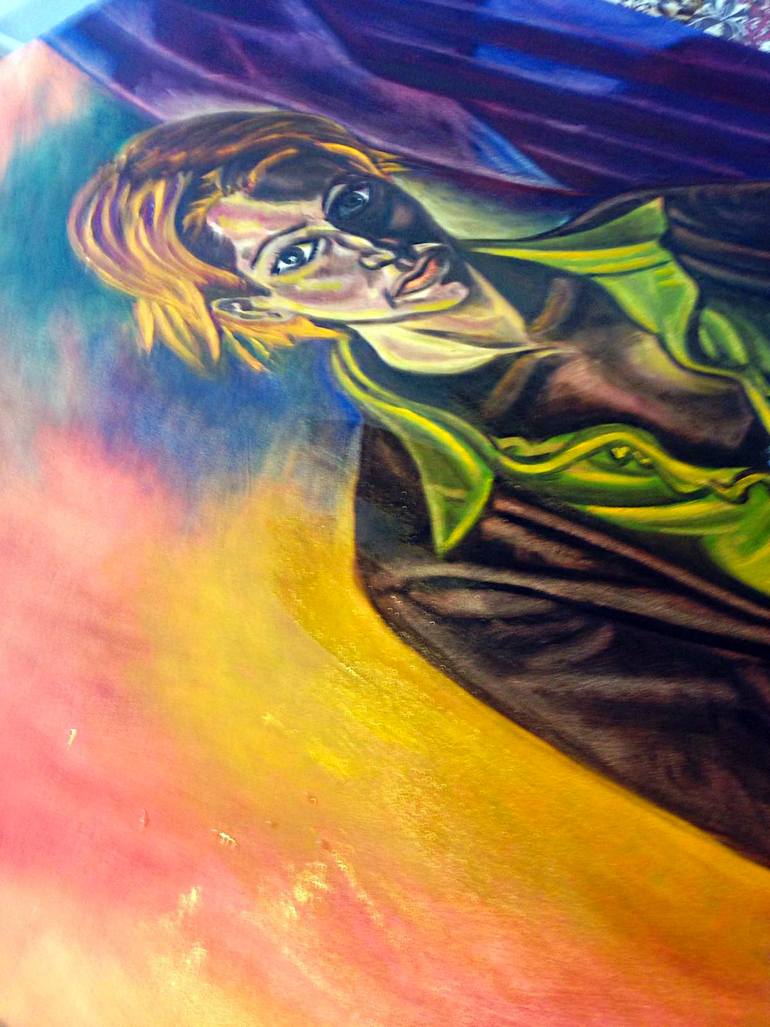 Original Fauvism People Painting by Preston M Smith Pms