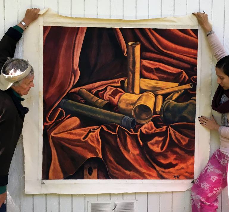 Original Abstract Still Life Painting by Preston M Smith Pms