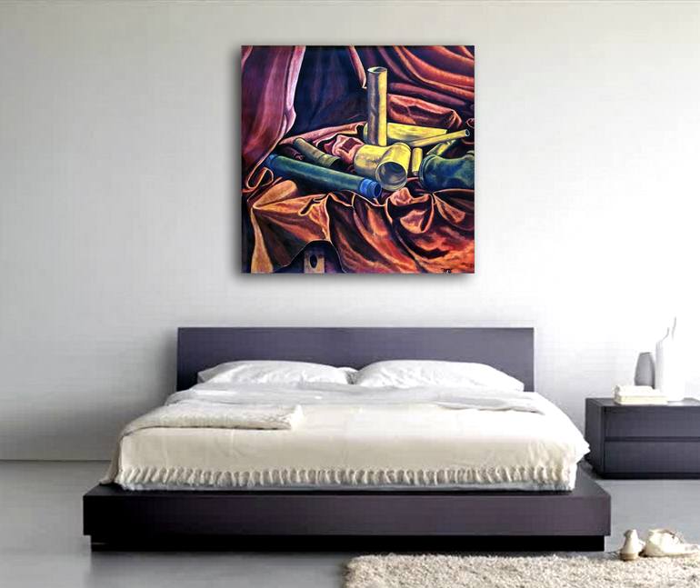 Original Abstract Still Life Painting by Preston M Smith Pms