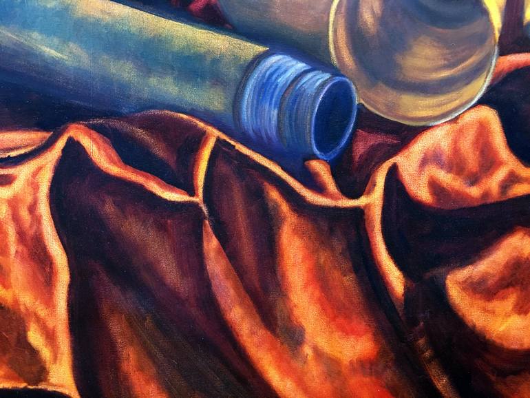 Original Abstract Still Life Painting by Preston M Smith Pms