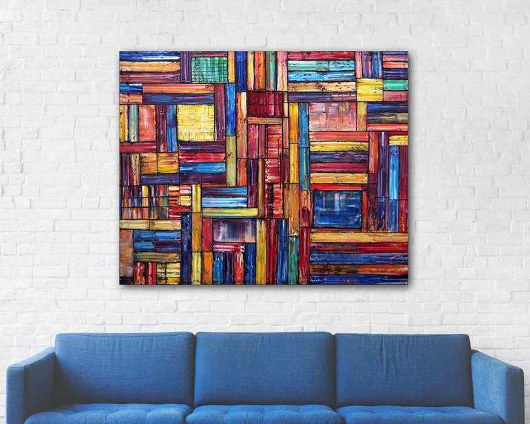 Original Abstract Expressionism Abstract Painting by Preston M Smith Pms