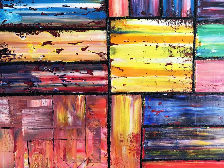 Original Abstract Expressionism Abstract Painting by Preston M Smith Pms