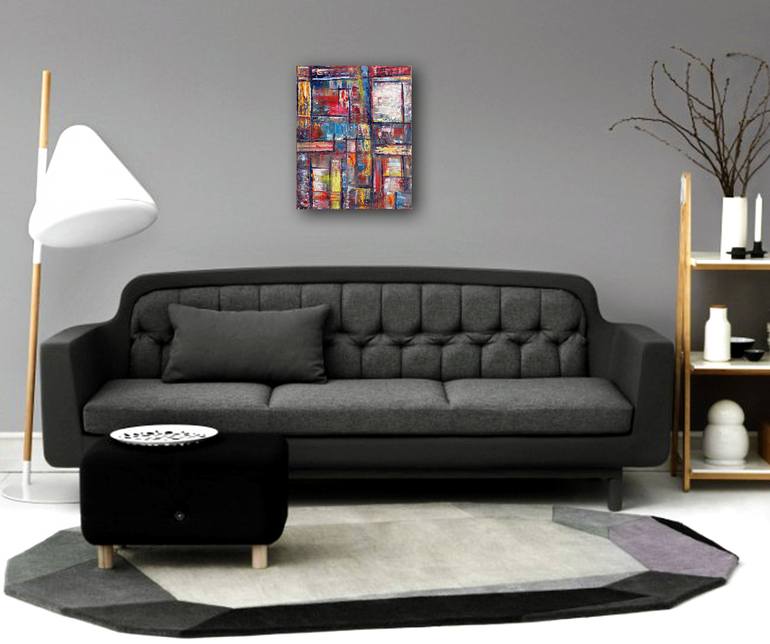 Original Abstract Expressionism Abstract Painting by Preston M Smith Pms