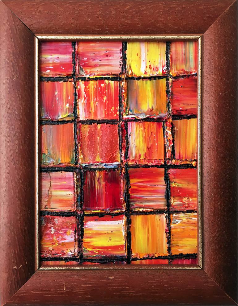 Original Abstract Geometric Paintings by Preston M Smith Pms