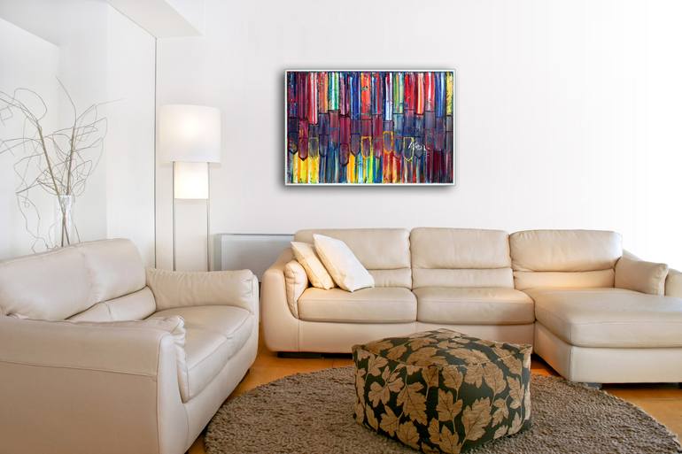 Original Abstract Patterns Painting by Preston M Smith PMS