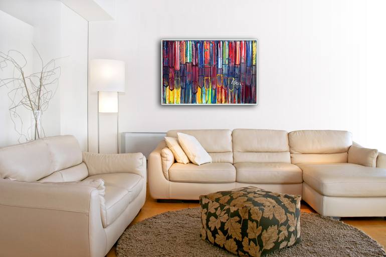 Original Abstract Patterns Painting by Preston M Smith Pms
