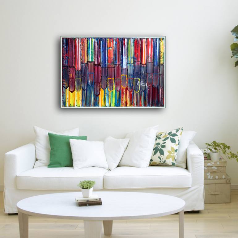 Original Abstract Patterns Painting by Preston M Smith Pms