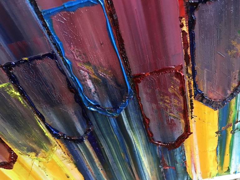 Original Abstract Patterns Painting by Preston M Smith Pms