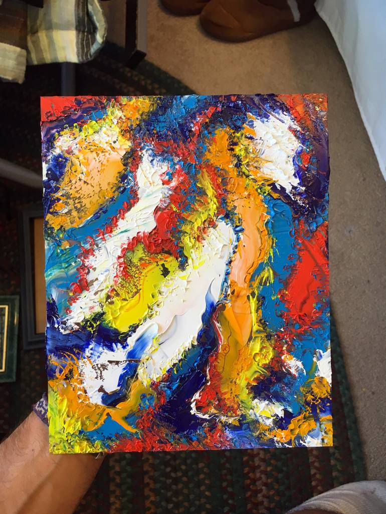 Original Abstract Expressionism Abstract Painting by Preston M Smith PMS