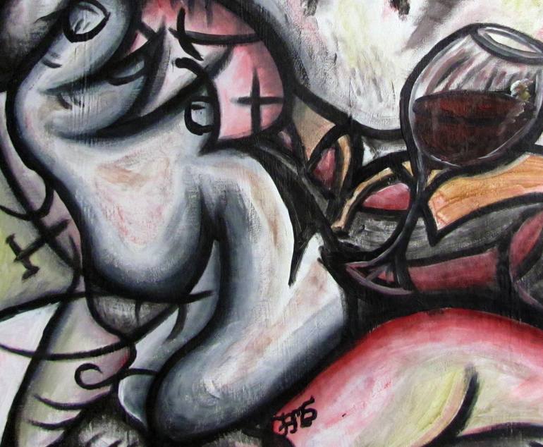 Original Abstract Expressionism Abstract Painting by Preston M Smith Pms