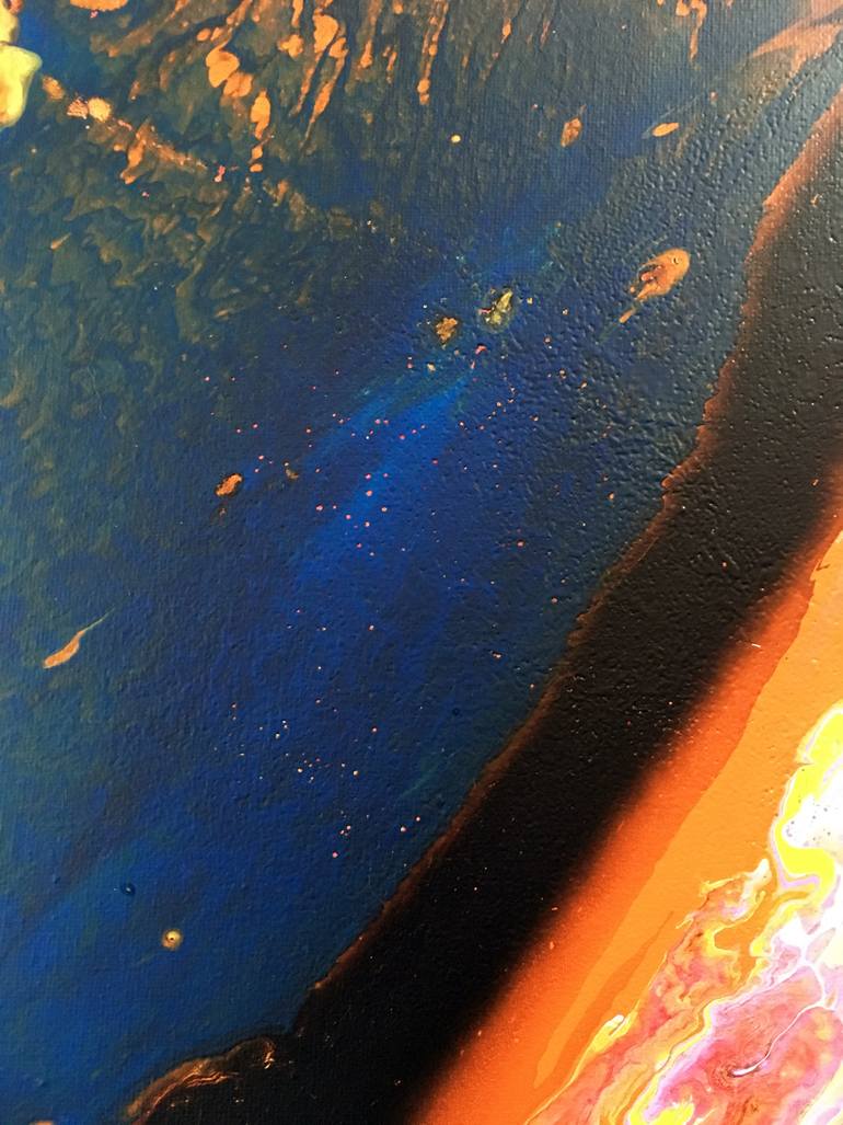 Original Abstract Expressionism Abstract Painting by Preston M Smith Pms