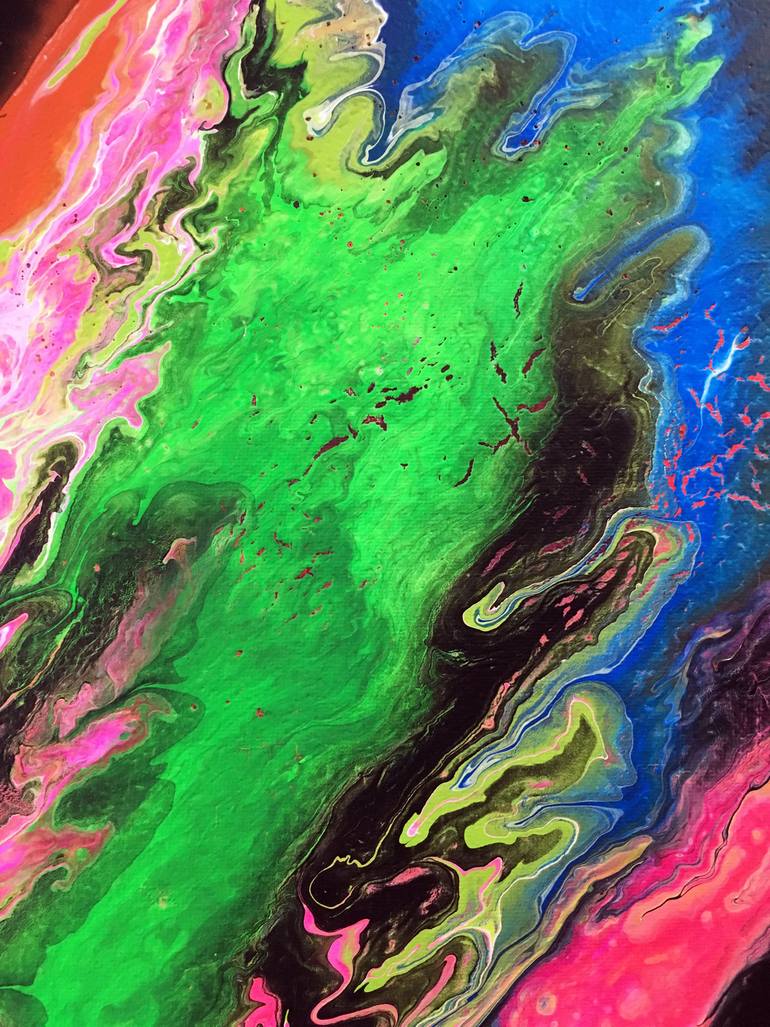 Original Abstract Expressionism Abstract Painting by Preston M Smith Pms