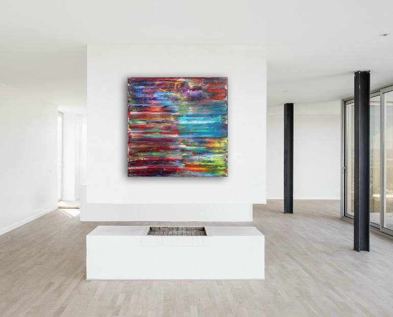 Original Abstract Expressionism Abstract Painting by Preston M Smith Pms