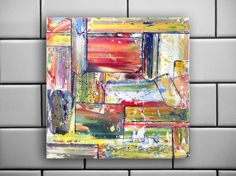 Original Abstract Expressionism Abstract Painting by Preston M Smith Pms