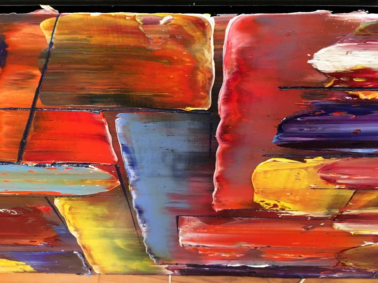 Original Abstract Expressionism Abstract Painting by Preston M Smith PMS