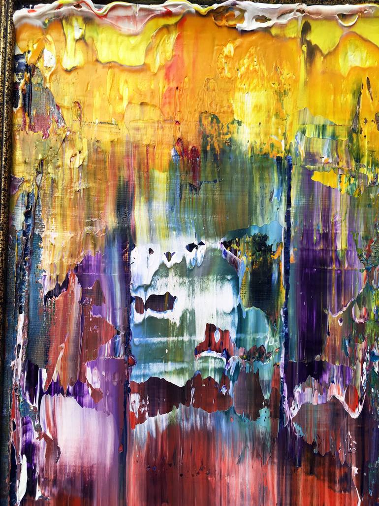 Original Abstract Expressionism Abstract Painting by Preston M Smith Pms