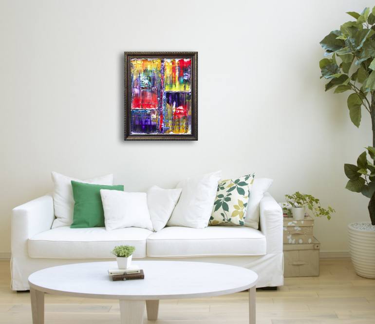 Original Abstract Expressionism Abstract Painting by Preston M Smith Pms