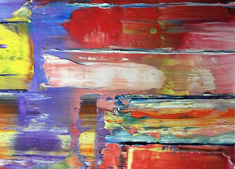 Original Abstract Expressionism Abstract Painting by Preston M Smith PMS