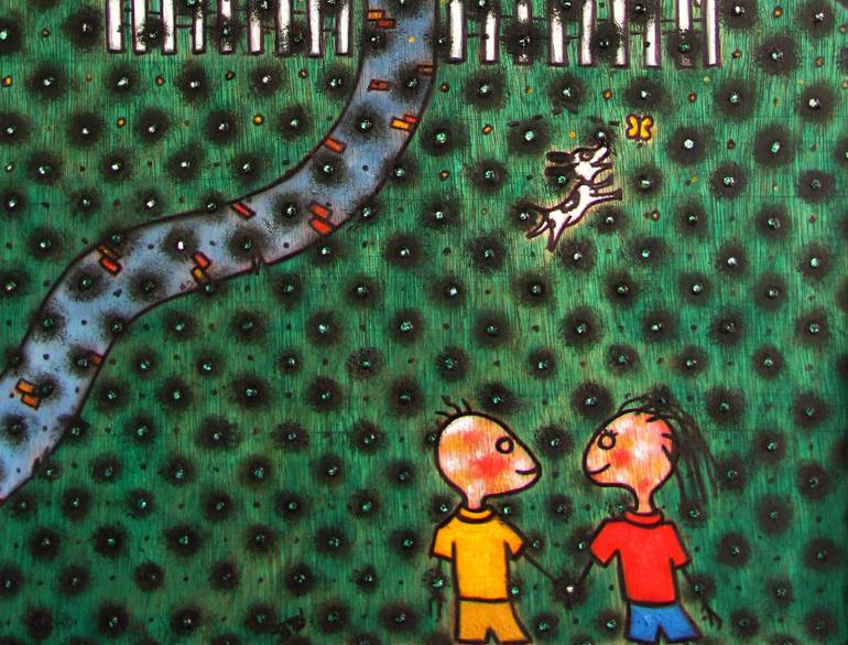 Original Figurative Cartoon Painting by Preston M Smith Pms