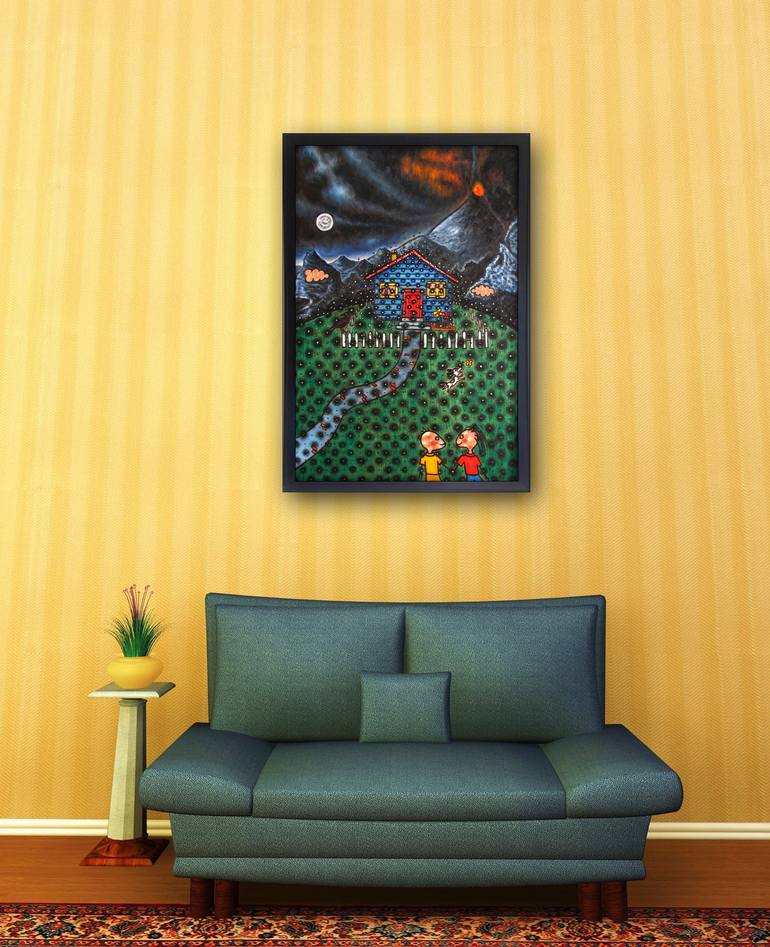 Original Figurative Cartoon Painting by Preston M Smith Pms