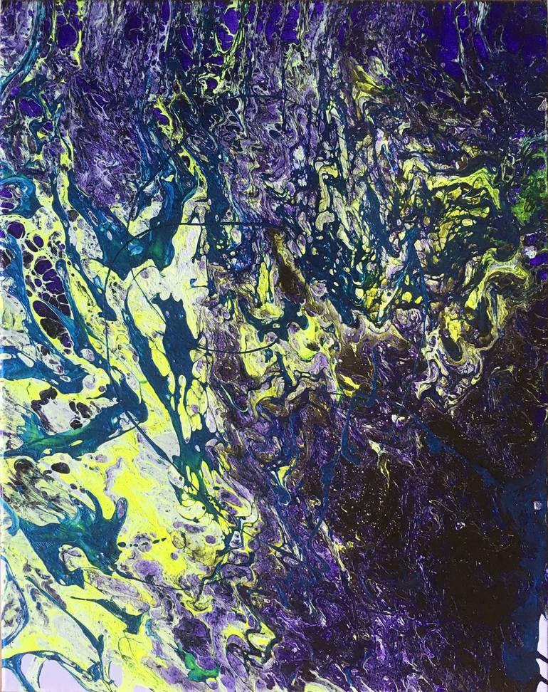 Original Abstract Expressionism Abstract Painting by Preston M Smith PMS