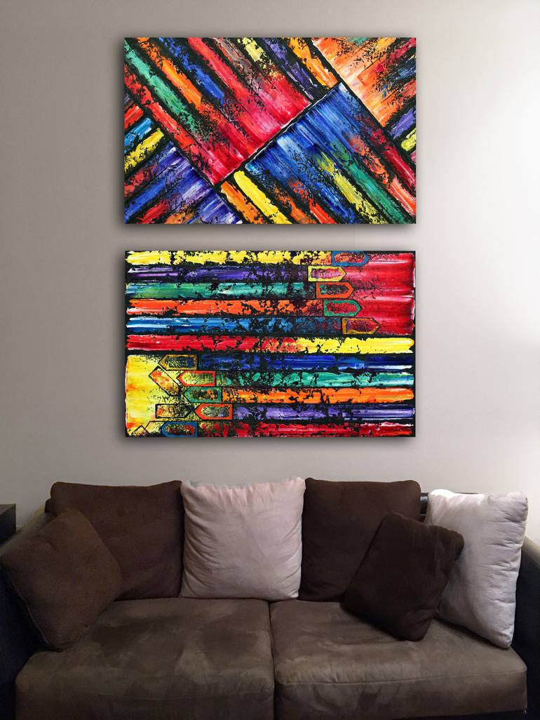 Original Abstract Painting by Preston M Smith PMS