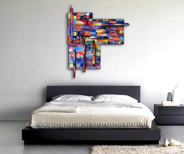 Original Abstract Wall Sculpture by Preston M Smith PMS