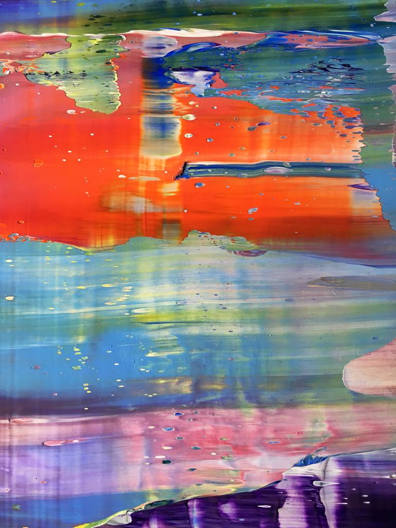 Original Abstract Expressionism Abstract Painting by Preston M Smith Pms