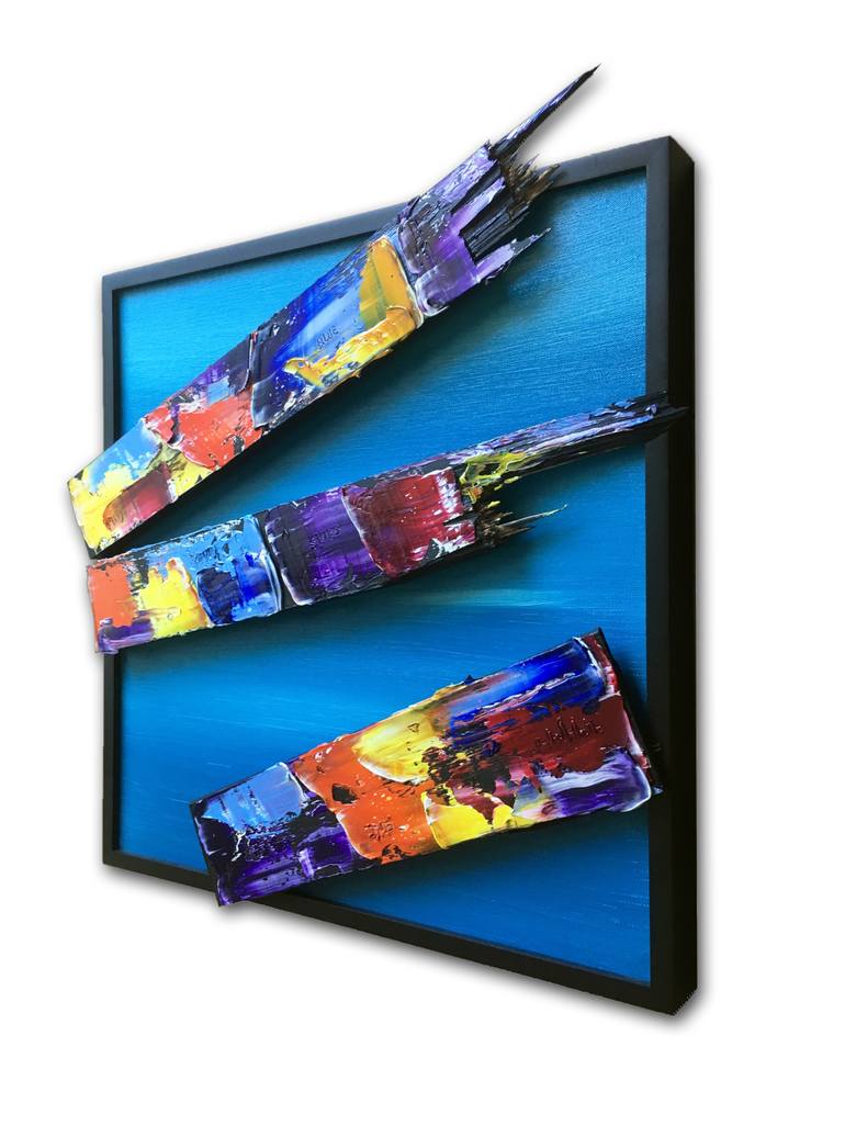 Original Abstract Wall Sculpture by Preston M Smith PMS