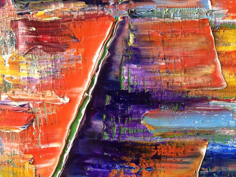Original Abstract Expressionism Abstract Painting by Preston M Smith Pms