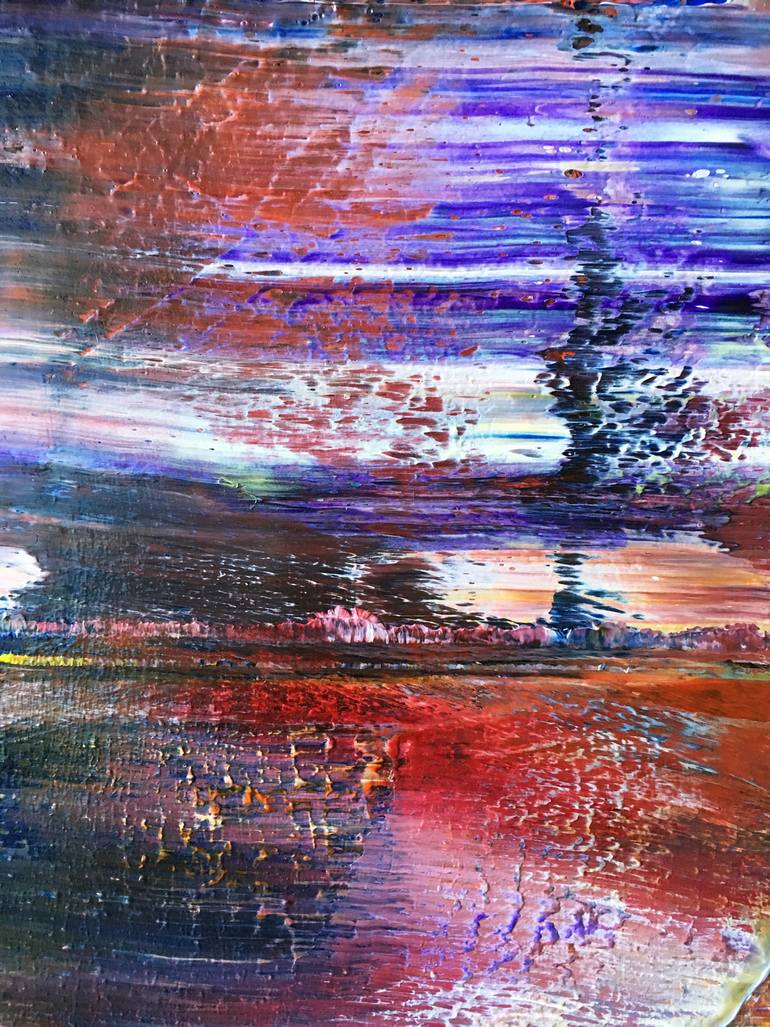 Original Abstract Expressionism Abstract Painting by Preston M Smith Pms